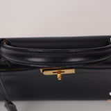 Hermès 1983 Bleu Marine Box Kelly Sellier 28 GHW with Strap