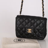 Rare Chanel 2004 Caviar Square Mini Flap 24K GP