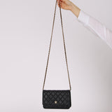 Chanel 2019 Black Caviar Wallet on Chain