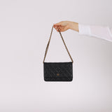 Chanel 2019 Black Caviar Wallet on Chain