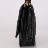 Chanel 2019 Black Caviar Wallet on Chain