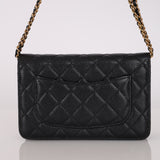 Chanel 2019 Black Caviar Wallet on Chain
