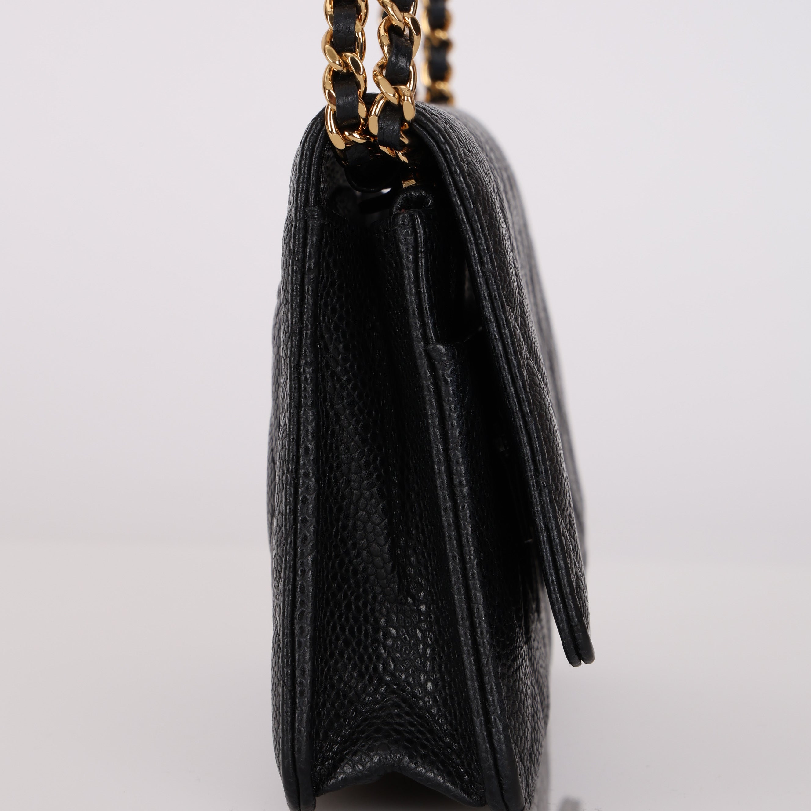 Chanel 2019 Black Caviar Wallet on Chain