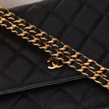 Chanel 2019 Black Caviar Wallet on Chain