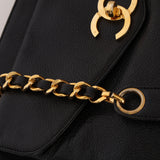Chanel 1996 Caviar Front Pocket Turnlock Zip Tote 24K GP