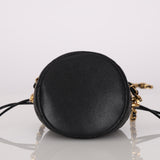 Chanel 2022 Caviar Quilted Coco First Bucket Clutch With Chain