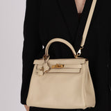 Hermès 2009 Parchemin Swift Kelly 28 Retourne GHW
