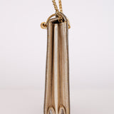 Limited Edition Gucci Box Clutch on Chain Metallic Galuchat Stingray