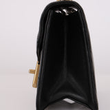 Chanel 2024 Lambskin Crystal Geometric Turnlock Frame CC Small Flap Bag