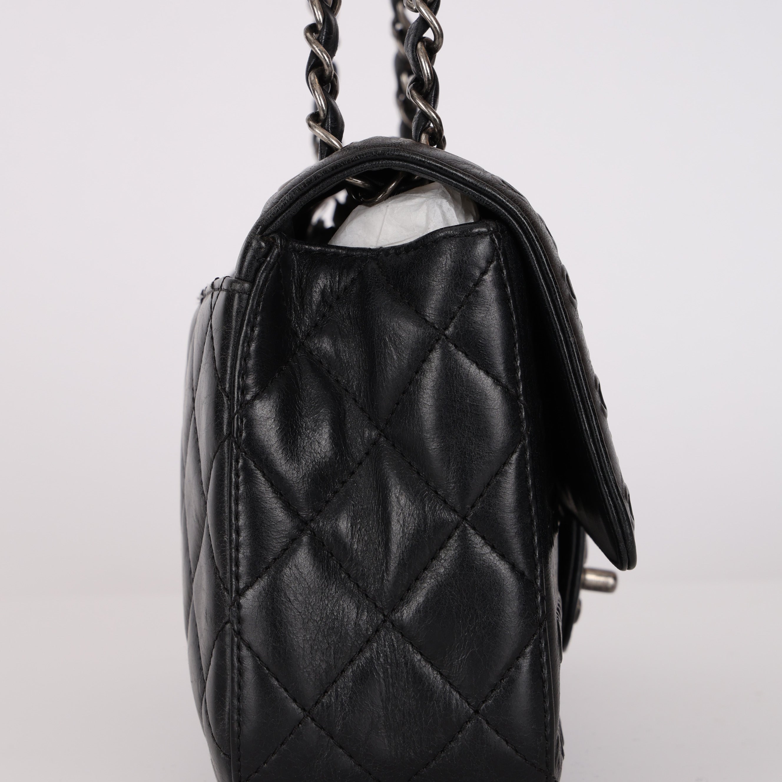 Rare Chanel Paris-Dallas Old Glory Chanel Flag Small Single Flap Black Embossed Calfskin 2014 SHW
