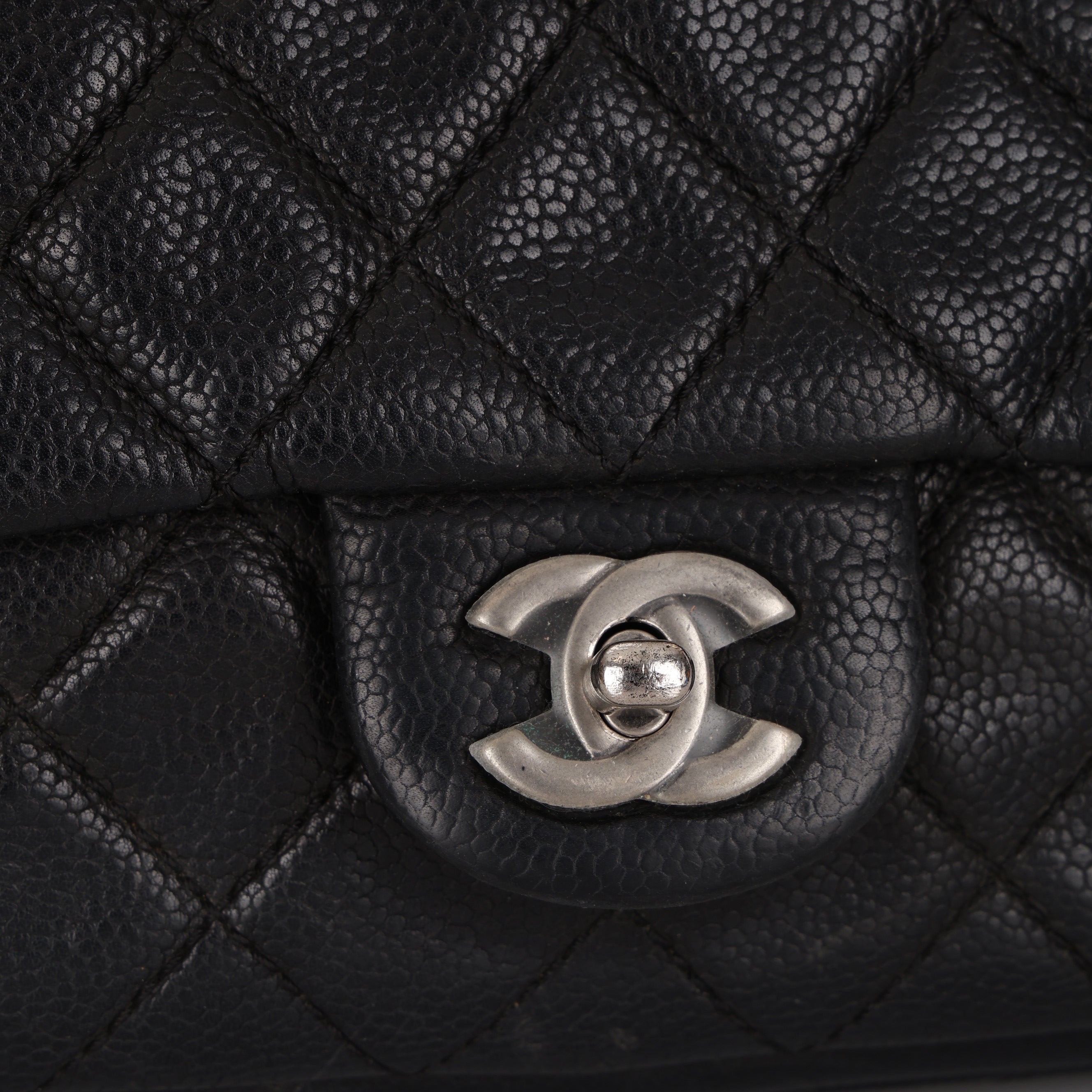 Chanel 2014 Black Soft Caviar Medium Single Flap Bag