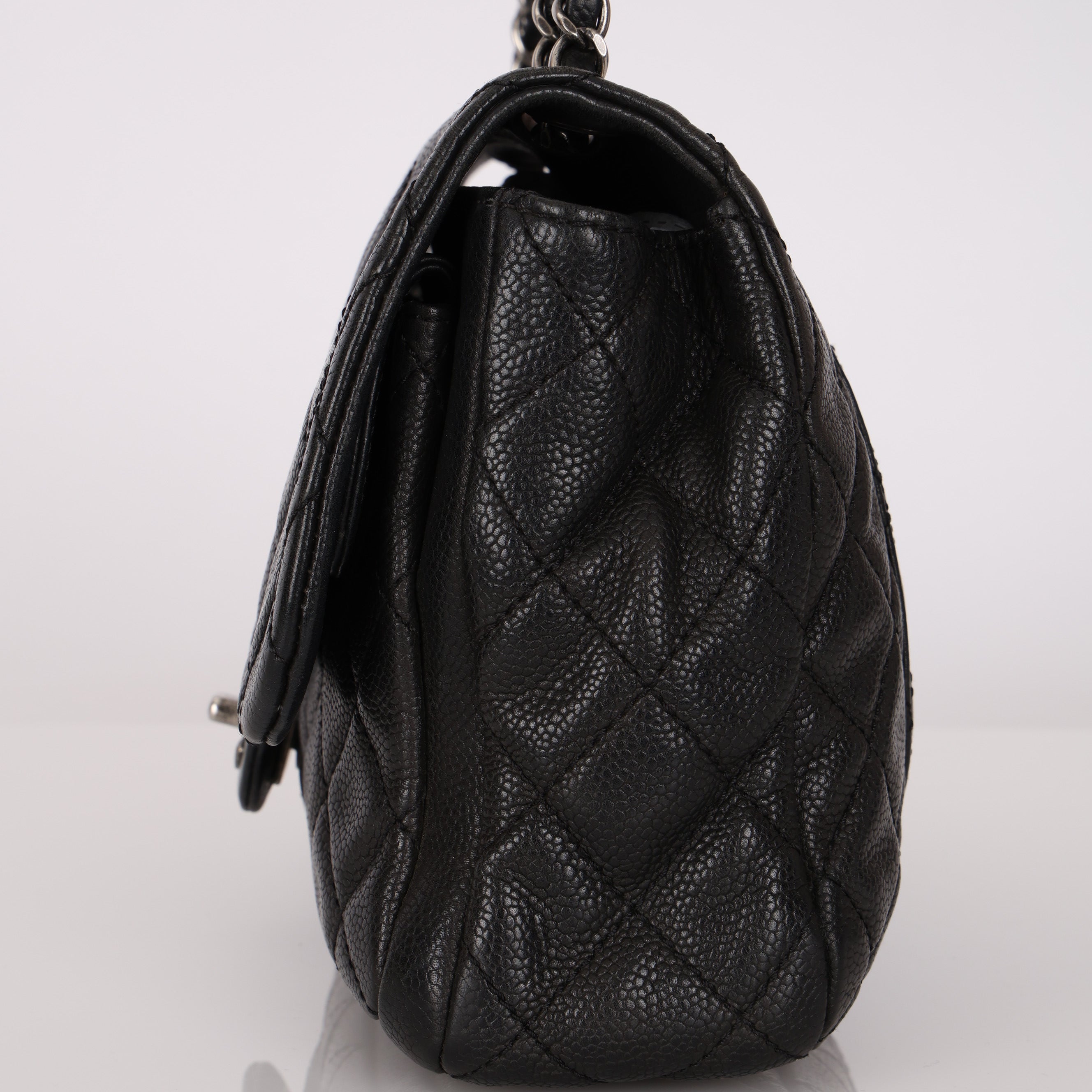 Chanel 2014 Black Soft Caviar Medium Single Flap Bag