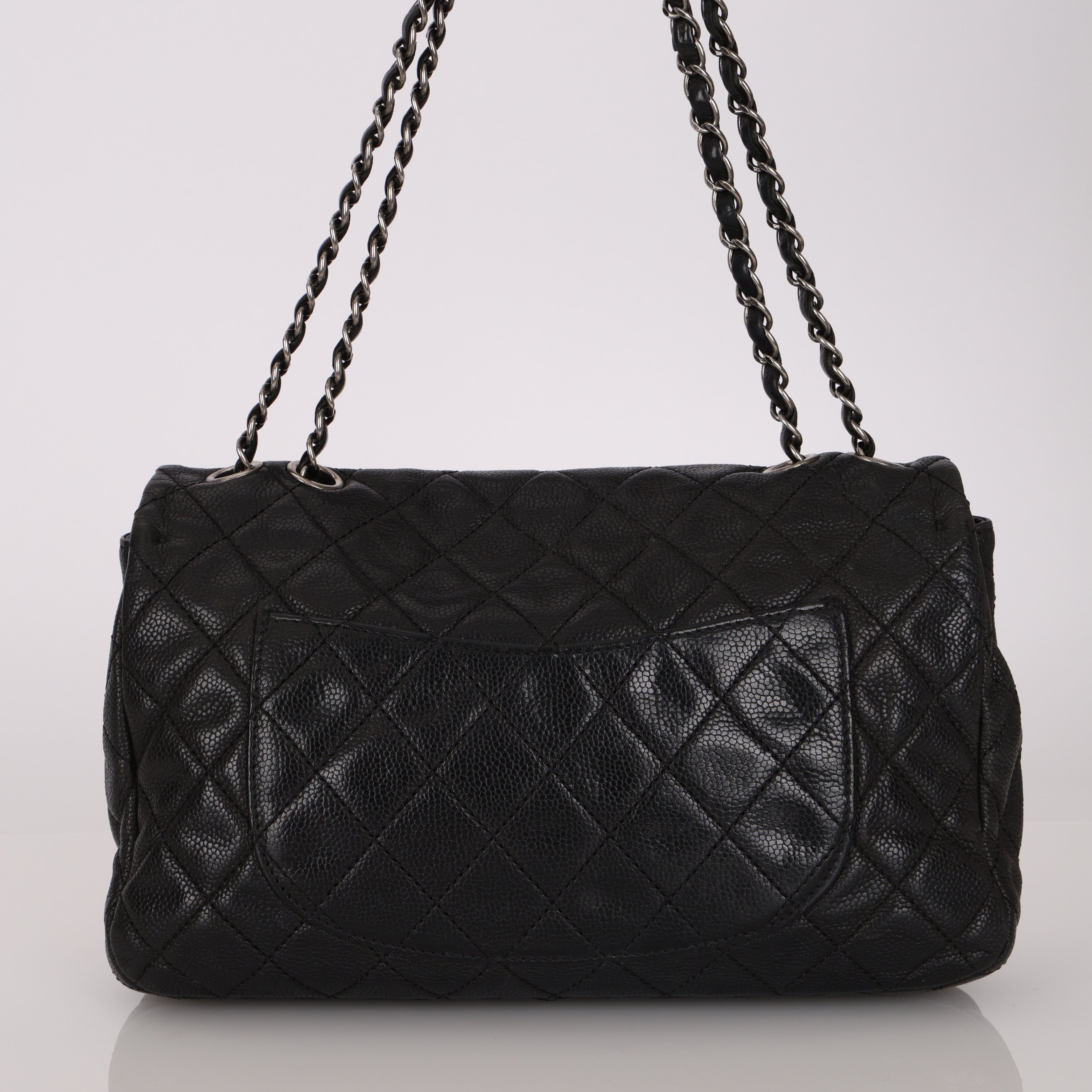 Chanel 2014 Black Soft Caviar Medium Single Flap Bag