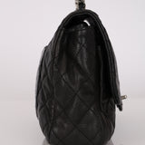 Chanel 2014 Black Soft Caviar Medium Single Flap Bag