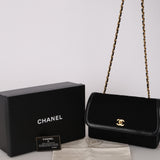 Chanel 1989 Jersey Single Flap 24K GP