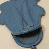 Bottega Veneta Blue Buffalo Leather Frog Coin Pouch
