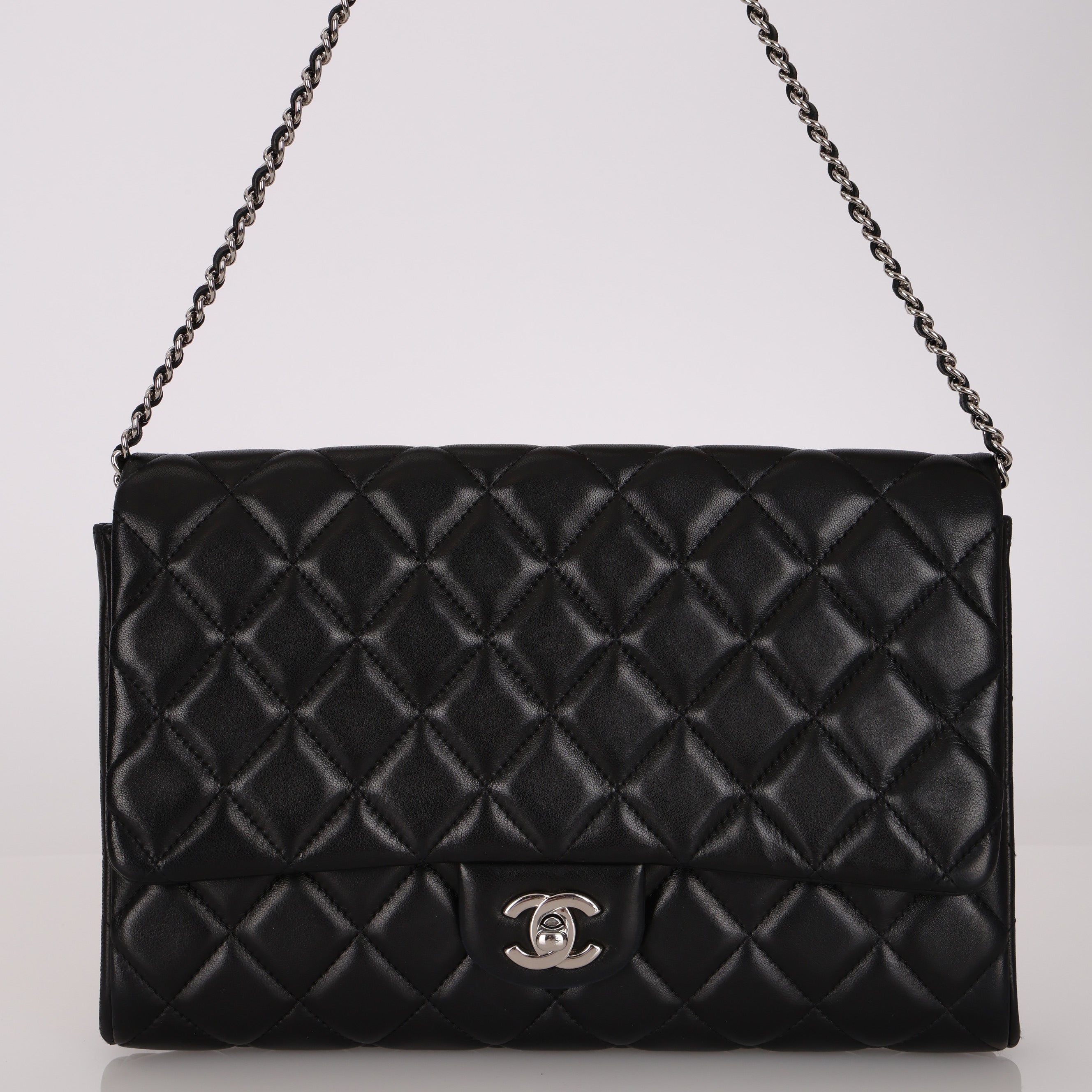 Chanel 2014 Quilted Lambskin Clutch on Chain