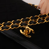 Chanel 1989 Jersey Single Flap 24K GP