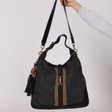 Gucci Tweed Webbed Jackie 1961 Bag