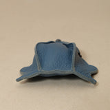 Bottega Veneta Blue Buffalo Leather Frog Coin Pouch