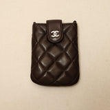 Chanel 2006 Lambskin Brown Mini Chain Pouch