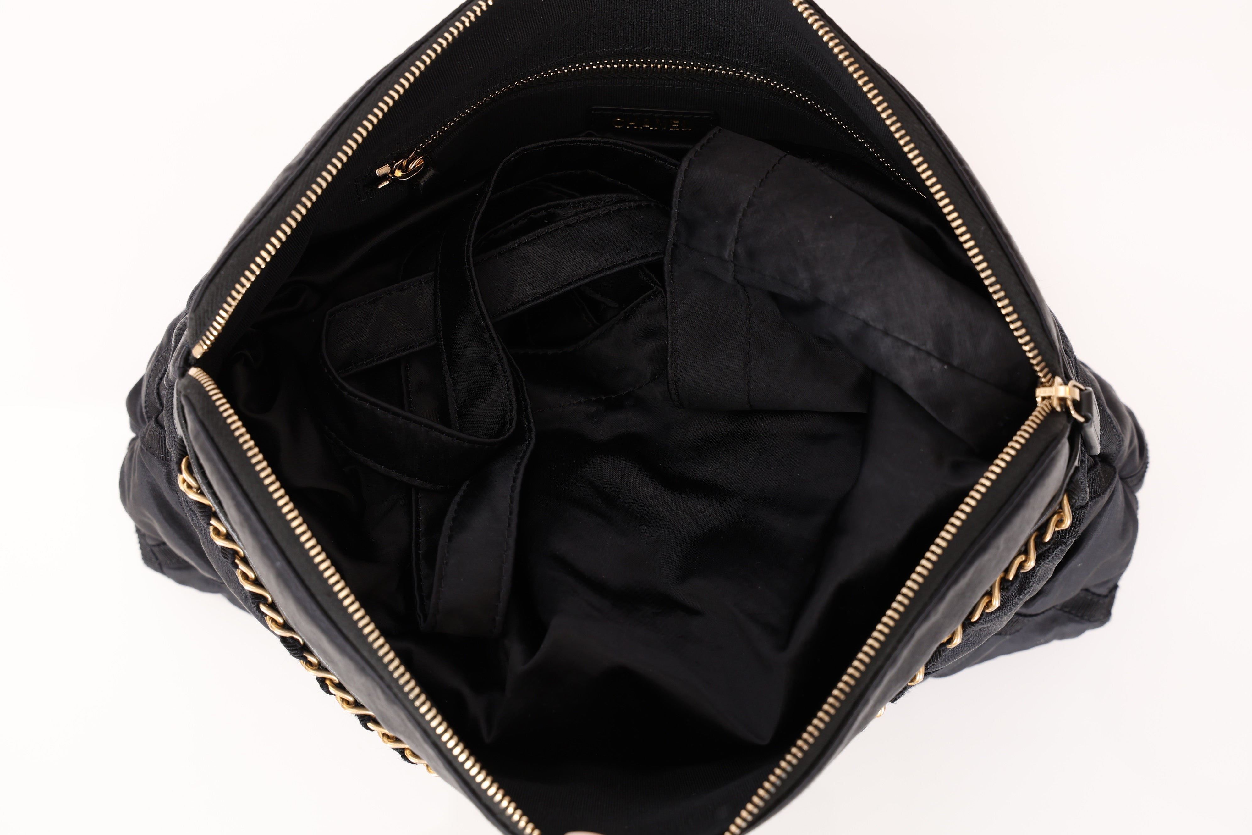 Chanel 2022 Nylon and Grosgrain Lifestyle Pouch with Convertible Tote