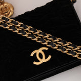 Chanel 2022 Velvet Camellia Cardholder on Chain
