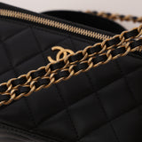 Chanel 2022 Lambskin Metal Top Handle Rectangular Vanity on Chain