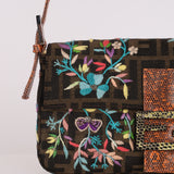 Ultra-Rare Fendi Zucca Lizard Embroidered & Beaded Baguette