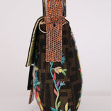 Ultra-Rare Fendi Zucca Lizard Embroidered & Beaded Baguette