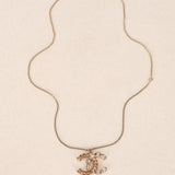 Chanel 2017 CC Amber Crystal Pendant Necklace