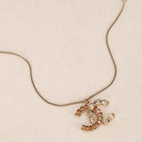 Chanel 2017 CC Amber Crystal Pendant Necklace