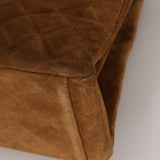 Chanel 1998 Cognac Suede Turnlock Kelly Shoulder Bag 24K GP