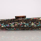 Ultra-Rare Fendi Zucca Lizard Embroidered & Beaded Baguette