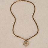 Chanel 2005 CC Camelia Crystal Necklace