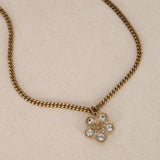 Chanel 2005 CC Camelia Crystal Necklace