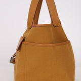 Hermès 2021 Sesame Toile Goeland and Swift Cargo Picotin 18 PHW
