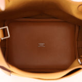 Hermès 2021 Sesame Toile Goeland and Swift Cargo Picotin 18 PHW