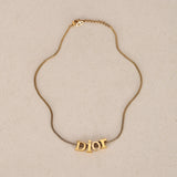 Dior Logo Letters Charms Necklace