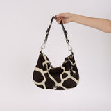 Prada Giraffe Print Ponyhair Shoulder Bag