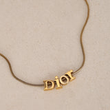 Dior Logo Letters Charms Necklace