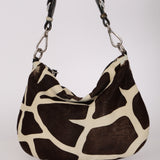 Prada Giraffe Print Ponyhair Shoulder Bag