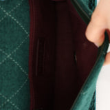 Chanel 2015 Deep Teal Wool Mini Paris-Salzburg Edelweiss Single Flap
