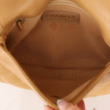 Rare Chanel 2004 Beige Caviar Quilted Turnlock Half Moon Flap 24K GP