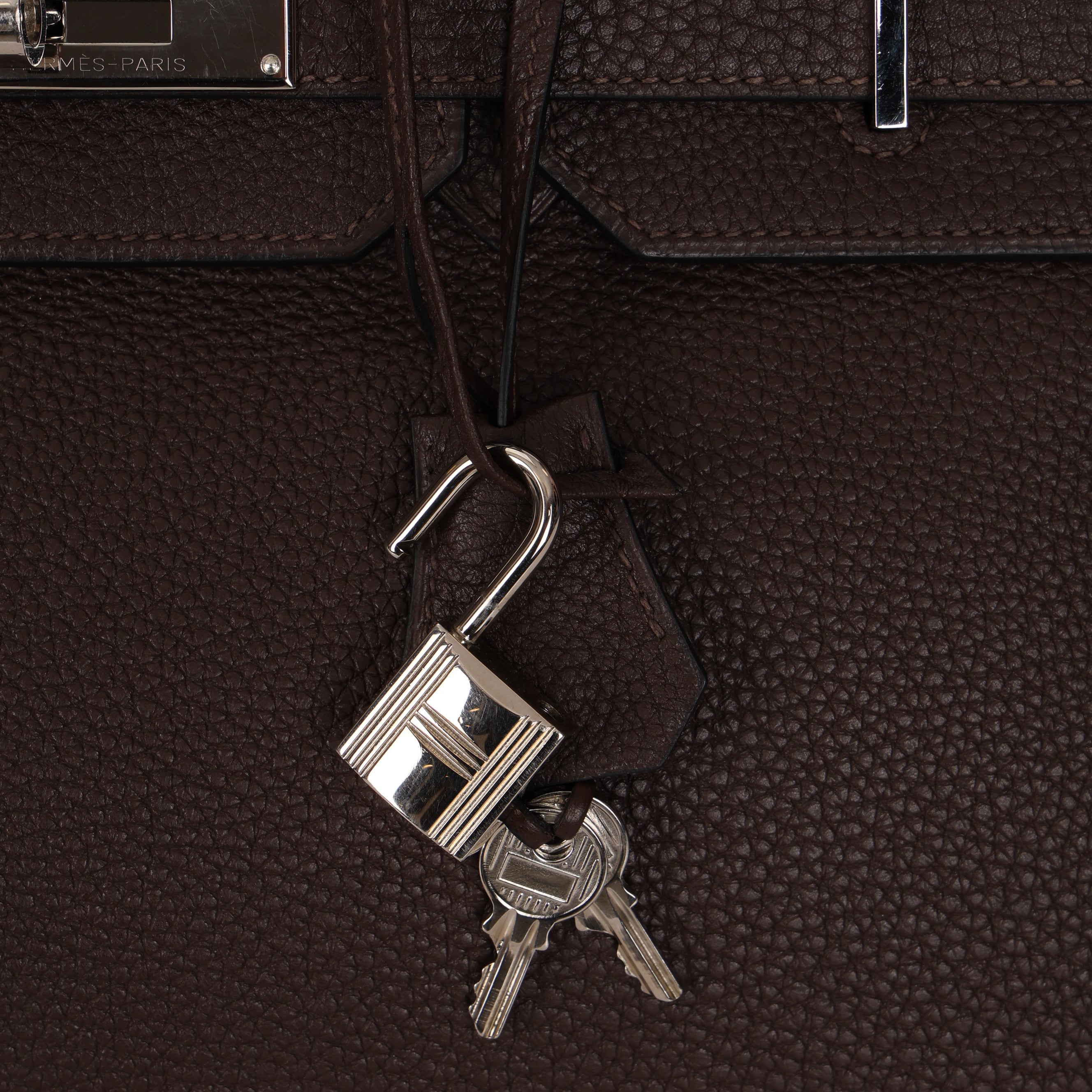 Hermès 2008 Chocolat Togo Birkin 35 Retourne PHW