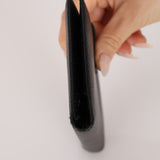 Hermès 1996 Noir Veau Courchevel Bearn Long Wallet GHW