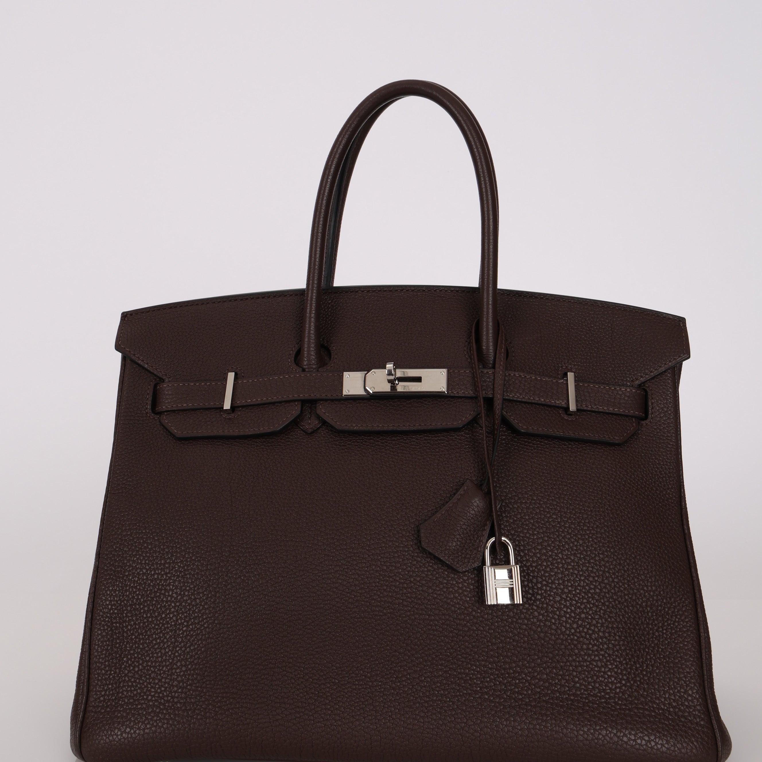 Hermès 2008 Chocolat Togo Birkin 35 Retourne PHW
