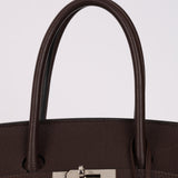Hermès 2008 Chocolat Togo Birkin 35 Retourne PHW