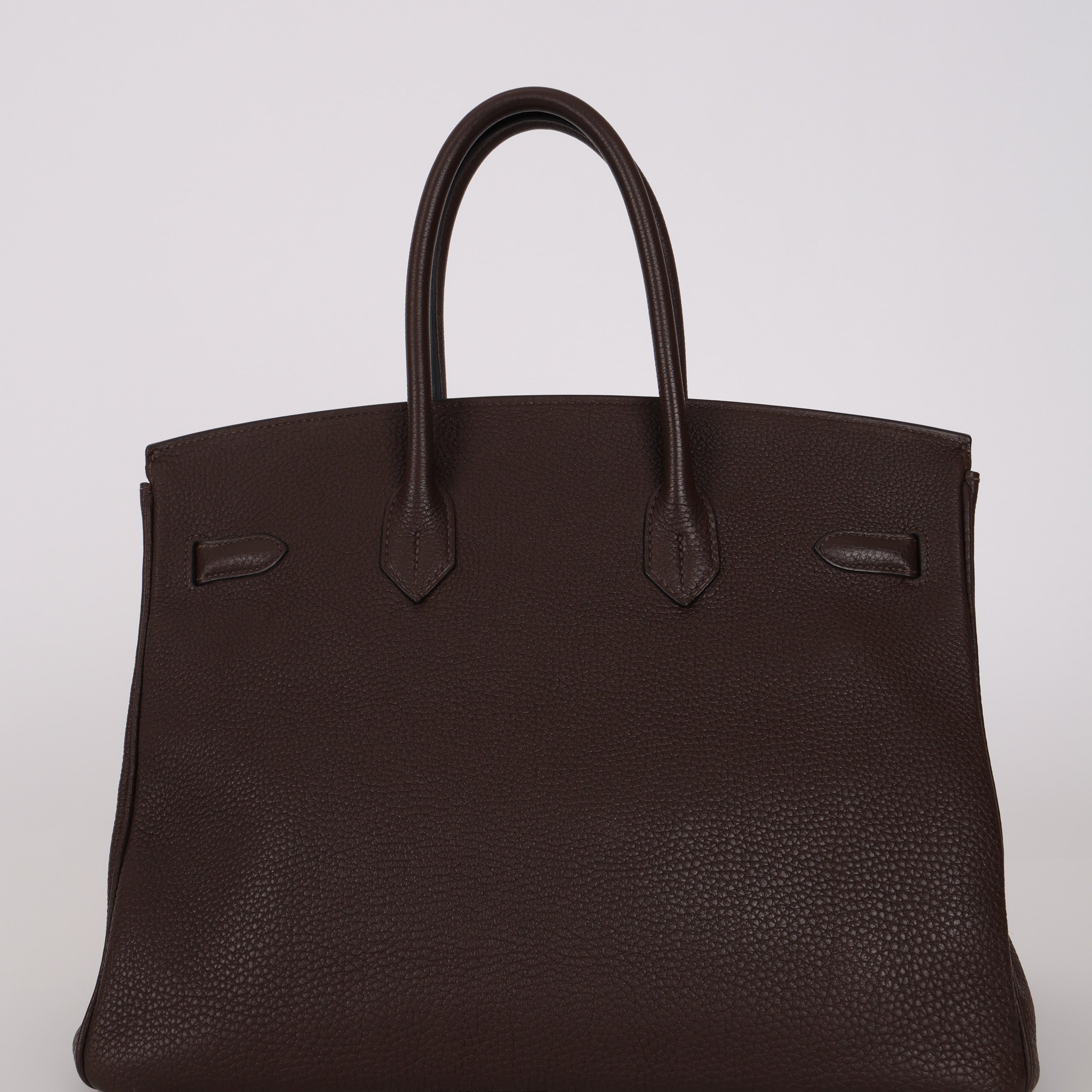 Hermès 2008 Chocolat Togo Birkin 35 Retourne PHW