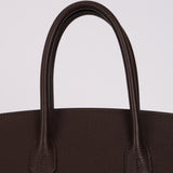 Hermès 2008 Chocolat Togo Birkin 35 Retourne PHW